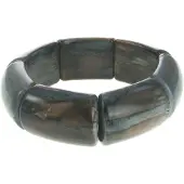 Behave - Armband dames - Donker marmerlook - Natuurtrend elegant