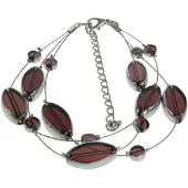 Behave - Armband bruin ovaal - ruime polsmaat - elegante avondstijl