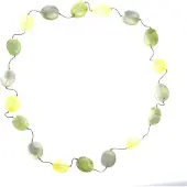 Behave - Lange ketting groen met platte kralen - 120 cm