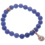 Behave - elastische armband - donkerblauw steen - elegant accent
