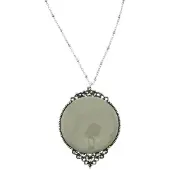 Behave - Ketting met blauwe hanger, nikkelvrij - Trendy modeaccessoire voor elke gelegenheid - 41 cm + 8 cm verlengketting