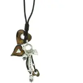 Behave - Lange love ketting met hanger - Modieuze boho ketting - 70 cm lang