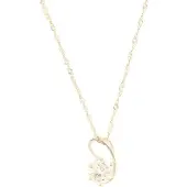 Behave Dames ketting zilver met steentje 40 cm