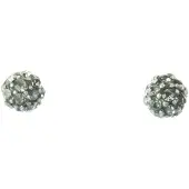 Behave - Oorknop bolvormig met steentjes - 6mm