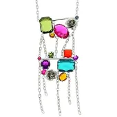 Behave ketting - Gekleurde stenen - Nikkelvrij - Modeaccessoire