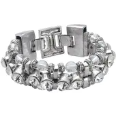 Behave - Armband - imitatie suède met steentjes - boho chic stijl