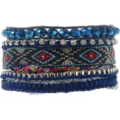 Behave - Armband - blauw boho design - handgemaakt detail - 17,5 cm