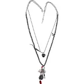 Behave - Lange ketting dames - Halfedelsteen hanger - Vintage stijl
