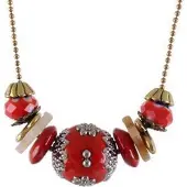 Behave - Ketting kort - Rood - bloem - verlengketting