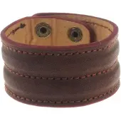 Behave - brede armband van imitatieleer - vintage look - unisex stijl
