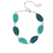 Behave - Armband blauwgroen epoxy - zomerse kleurtrend sieraden