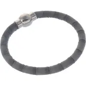 Behave - Armband - grijs PU leer - casual modern stijl - nikkelvrij