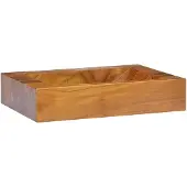 vidaXL Wastafel 50x35x10 cm massief teakhout