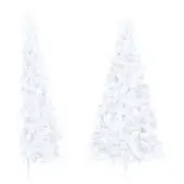 The Living Store Kunstkerstboom Halfrond - 125 cm - Wit