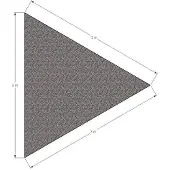 Koopman Schaduwdoek driehoek 3x3x3m Antraciet met Bevestigingsset