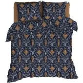 Satin d'or Dekbedovertrek Belgravia Blauw Terra Satijn-200 x 200 / 220 cm | 2-Persoons