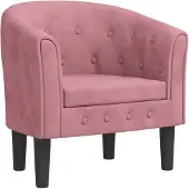 vidaXL Kuipstoel fluweel roze