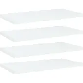 vidaXL Wandschappen 4 st 40x20x1,5 cm bewerkt hout wit