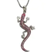Behave ketting zilverkleur met paarse en roze accenten 40 cm - elegante en verfijnde look