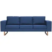 vidaXL Driezitsbank stof blauw