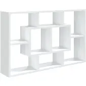 vidaXL Wandschap 85x16x52,5 cm bewerkt hout wit