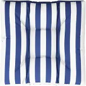 vidaXL Palletkussen gestreept 80x80x12 cm stof blauw en wit