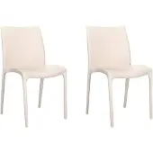 vidaXL Tuinstoelen 2 st 50x46x80 cm polypropeen crèmekleurig