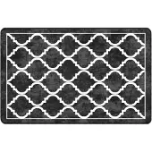 vidaXL Vloerkleed wasbaar 190x300 cm zwart en wit