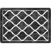 vidaXL Vloerkleed wasbaar 160x230 cm zwart en wit