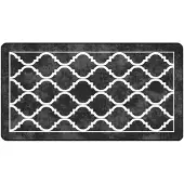 vidaXL Vloerkleed wasbaar 80x150 cm zwart en wit