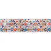 vidaXL Vloerkleed wasbaar 80x300 cm meerkleurig