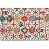 vidaXL Vloerkleed wasbaar 120x180 cm meerkleurig