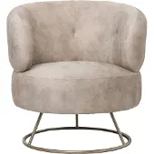 Ptmd Carice Beige Fauteuil Infinity 2 Beige Gold Base (Beige, 78x79x78cm)