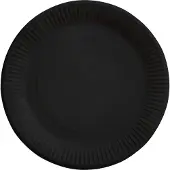 Amscan Kartonnen bordjes 23cm FSC zwart, 8 stuks