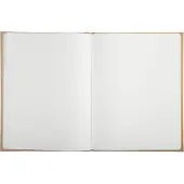 Exacompta gastenboek Kraft naturel 22x27 cm, 100 pagina's Clairefontaine, goudkleurig, staand formaat, kristallen doosje