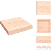 vidaXL Wandschap 40x40x(2-6) cm onbehandeld massief eikenhout