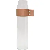 Tak Design - Drinken Waterglas Wrap Me met Lederen Band - Glas - Bruin