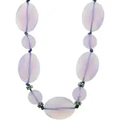 Behave - Lila kralenketting - Ovale kralenstijl - Dromerige look