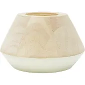 Tak Design - Hout Maysa Bum Theelichthouder - Hout - Wit
