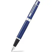 Sheaffer vulpen - 300 - zwart en glanzend blauw met chroom - penpunt M - inclusief convertor voor vulling - SF-E0934153