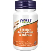 NOW,NOW Foods,NOW,NOW Foods 8 Billion Acidophilus and Bifidus - 60 v-caps