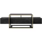 Selsey TV-meubel Excelsum | Design hout zwart 160x50x46 cm tv-meubels | NADUVI