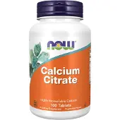 Now Calcium Citraat | 100 Tabletten | Mineralencomplex met vitamine D, magnesium, zink, koper en mangaan (100 Tabletten)
