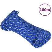 vidaXL Boottouw 5 mm 100 m polypropyleen blauw