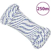 vidaXL Boot touw 5 mm 250 m polypropyleen wit