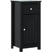 vidaXL Badkamerkast BERG 40x34x80 cm massief grenenhout zwart