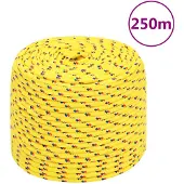 vidaXL Boottouw 6 mm 250 m polypropyleen geel