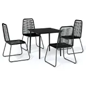 vidaXL 5-delige tuinset, zwart