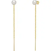 Valero Pearls Oorbellen goud / parelwit