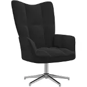 vidaXL Relaxstoel fluweel zwart